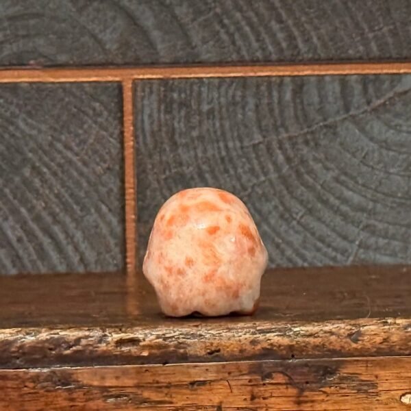 IMG_5152-2 Thesaurus, Thesaurus edelstenen, Heerlijk-eko, Heerlijk Wormerveer, zonnesteen schedel, schedel skull, zonnesteen,