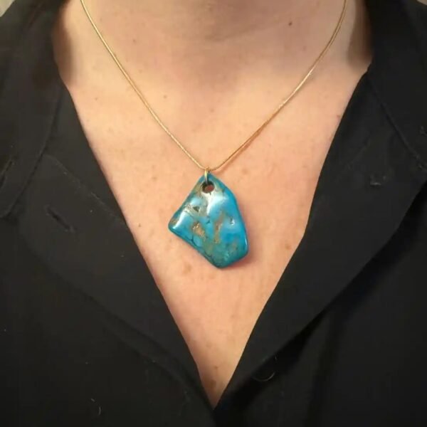 Thesaurus, Thesaurus edelstenen, edelstenen, Heerlijk Wormerveer, turkoois, turquoise, hanger, ketting, gouden ketting