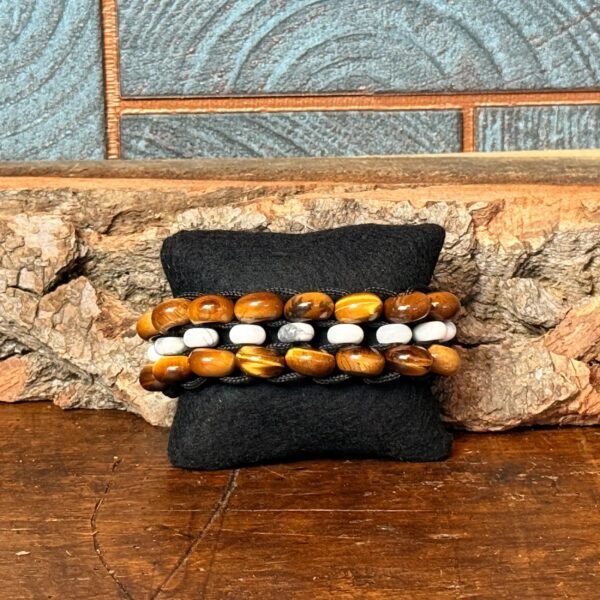 Thesaurus, Thesaurus edelstenen, edelstenen, Heerlijk Wormerveer, mannen armband, stoere armband, paracord, robuust, robuuste armband, uniek, gepersonaliseerd, gepersonaliseerde armband, stevige armband, tijgeroog, howliet, beren goed